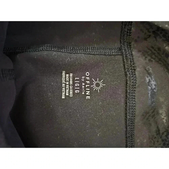 Aerie Womens Black Hugger Crackle Leggings Size Large - Picture 5 of 8